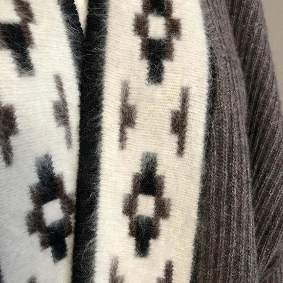 Southwestern Aztec Lilly of California 80's Long Cardigan Sweater Wool Blend - Picture 3 of 5
